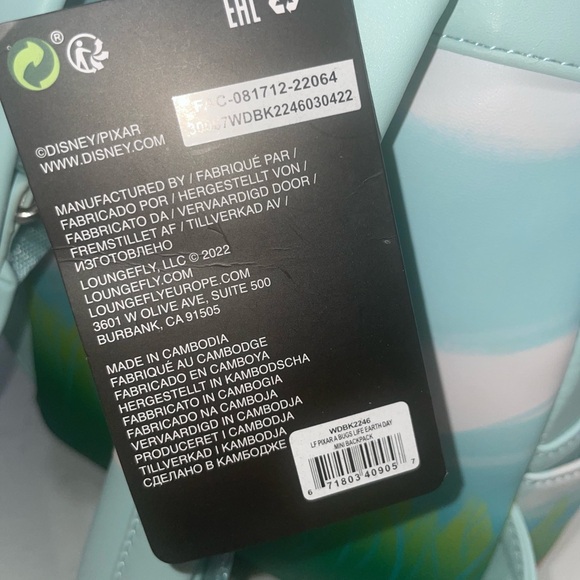 Loungefly Disney Pixar A Bug's Life Earth Day Mini Backpack - Picture 5 of 8